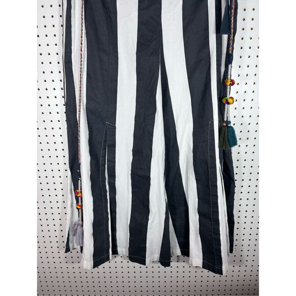 Free People extra wide split hem striped pants size L - Picture 4 of 15